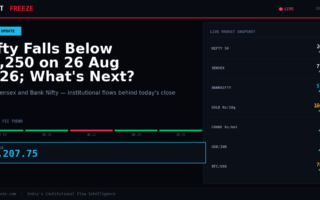 Nifty Falls Below 24,250 on 26 Aug 2026; What’s Next?