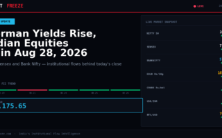 German Yields Rise, Indian Equities Gain Aug 28, 2026