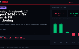 Monday Playbook 17 August 2026 – Nifty Open & FII Positioning
