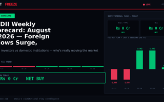 FII/DII Weekly Scorecard: August 1, 2026 — Foreign Inflows Surge, Domestic Sells