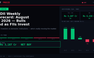 FII/DII Weekly Scorecard: August 15, 2026 — Bulls Lead as FIIs Invest Heavily