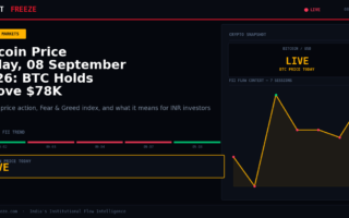 Bitcoin Price Today, 08 September 2026: BTC Holds Above $78K