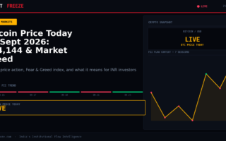 Bitcoin Price Today 25 Sept 2026: $84,144 & Market Greed