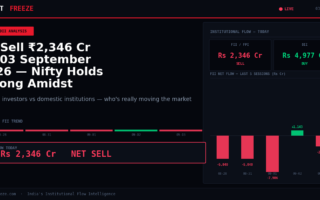 FII Sell ₹2,346 Cr on 03 September 2026 — Nifty Holds Strong Amidst Selling