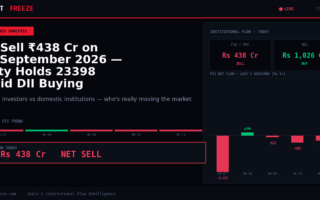 FII Sell ₹438 Cr on 11 September 2026 — Nifty Holds 23398 Amid DII Buying