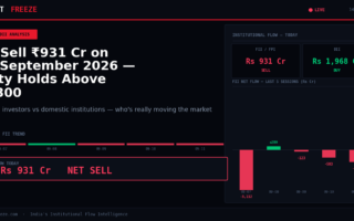 FII Sell ₹931 Cr on 14 September 2026 — Nifty Holds Above 23300