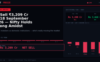 FII Sell ₹3,209 Cr on 18 September 2026 — Nifty Holds Strong Amidst Outflows