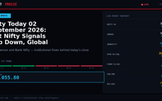 Nifty Today 02 September 2026: Gift Nifty Signals Gap Down, Global Sell-off Weighs