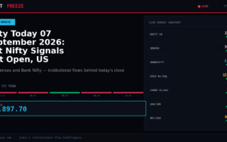 Nifty Today 07 September 2026: Gift Nifty Signals Flat Open, US Markets Drag Sentiment