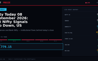 Nifty Today 08 September 2026: Gift Nifty Signals Gap Down, US Markets Drag Asia Lower