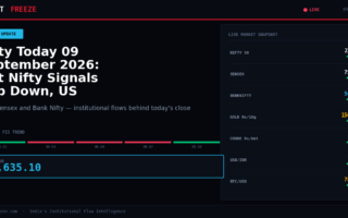 Nifty Today 09 September 2026: Gift Nifty Signals Gap Down, US Markets Drag Asia Lower