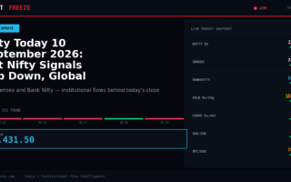 Nifty Today 10 September 2026: Gift Nifty Signals Gap Down, Global Sell-off Dominates