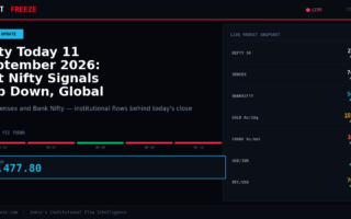 Nifty Today 11 September 2026: Gift Nifty Signals Gap Down, Global Sell-off Weighs