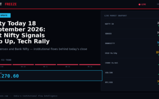 Nifty Today 18 September 2026: Gift Nifty Signals Gap Up, Tech Rally Lifts Sentiment
