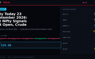 Nifty Today 23 September 2026: Gift Nifty Signals Flat Open, Crude Oil Drop Supports