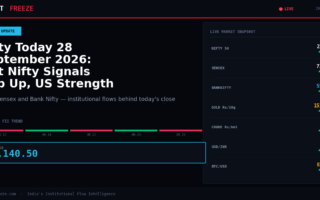 Nifty Today 28 September 2026: Gift Nifty Signals Gap Up, US Strength Lifts Sentiment
