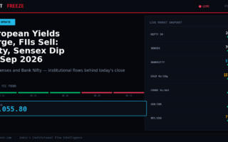 European Yields Surge, FIIs Sell: Nifty, Sensex Dip 01 Sep 2026
