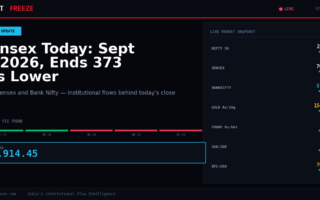 Sensex Today: Sept 2, 2026, Ends 373 Pts Lower