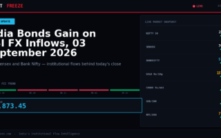 India Bonds Gain on RBI FX Inflows, 03 September 2026