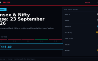 Sensex & Nifty Close: 23 September 2026
