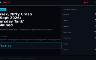 Sensex, Nifty Crash 24 Sept 2026: ‘Thursday Tank’ Explained