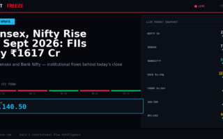 Sensex, Nifty Rise 25 Sept 2026: FIIs Buy ₹1617 Cr