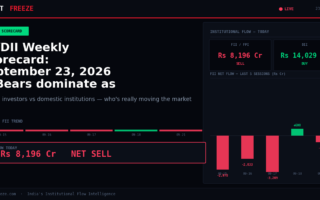 FII/DII Weekly Scorecard: September 23, 2026 — Bears dominate as FIIs sell aggressively
