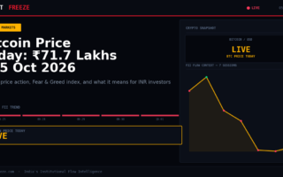 Bitcoin Price Today: ₹71.7 Lakhs | 05 Oct 2026