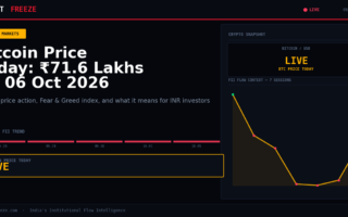 Bitcoin Price Today: ₹71.6 Lakhs on 06 Oct 2026