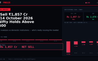 FII Sell ₹1,857 Cr on 14 October 2026 — Nifty Holds Above 22600