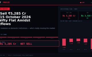 FII Sell ₹5,285 Cr on 15 October 2026 — Nifty Flat Amidst Outflows