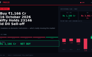 FII Buy ₹1,166 Cr on 16 October 2026 — Nifty Holds 23146 Amid DII Sell-off