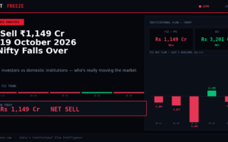 FII Sell ₹1,149 Cr on 19 October 2026 — Nifty Falls Over 1%