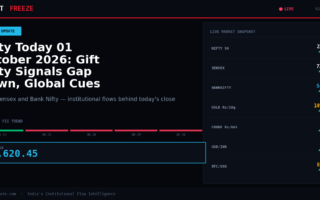 Nifty Today 01 October 2026: Gift Nifty Signals Gap Down, Global Cues Weigh on Sentiment