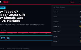 Nifty Today 07 October 2026: Gift Nifty Signals Gap Up, US Markets Drive Optimism