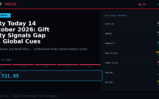 Nifty Today 14 October 2026: Gift Nifty Signals Gap Up, Global Cues Align