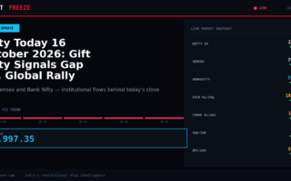 Nifty Today 16 October 2026: Gift Nifty Signals Gap Up, Global Rally Lifts Sentiment