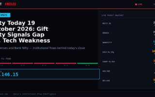 Nifty Today 19 October 2026: Gift Nifty Signals Gap Up, Tech Weakness Could Dampen Sentiment
