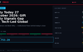Nifty Today 27 October 2026: Gift Nifty Signals Gap Up, Tech-Led Global Rally Boosts Sentiment