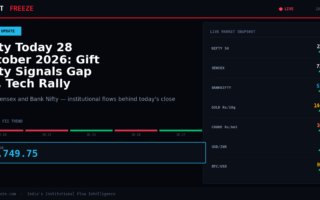 Nifty Today 28 October 2026: Gift Nifty Signals Gap Up, Tech Rally Lifts Sentiment