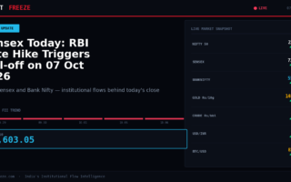 Sensex Today: RBI Rate Hike Triggers Sell-off on 07 Oct 2026