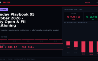 Monday Playbook 05 October 2026 – Nifty Open & FII Positioning