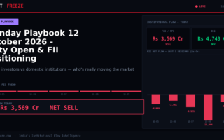 Monday Playbook 12 October 2026 – Nifty Open & FII Positioning